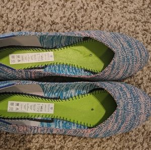 RETIRED Rothys turquoise melange flats